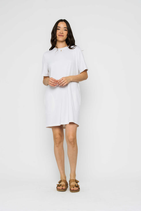 Nell-Luxe Fleece Tee Dress